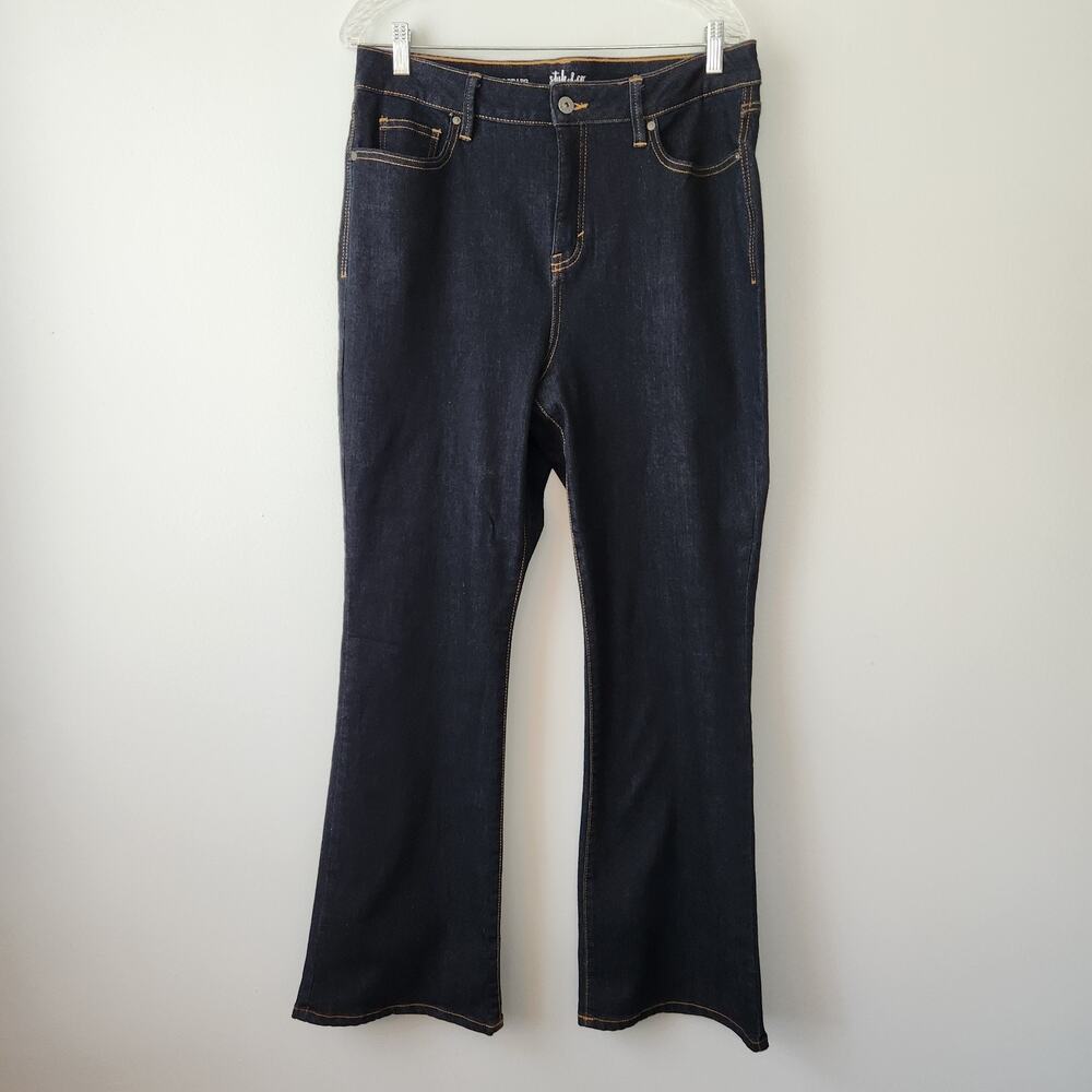 Style & Co Boot Leg Jeans Women 14 Blue Denim Grunge Retro 90's Inspired Classic